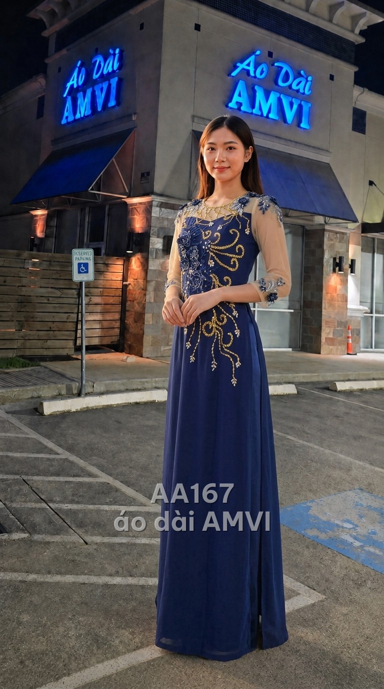 Top Địa Điểm Chụp Ảnh Áo Dài Đẹp Ở Houston | AMVI — Áo kết hợp váy bên trong / Chích ben / Tay ngắn / 4 tà / Chinffon