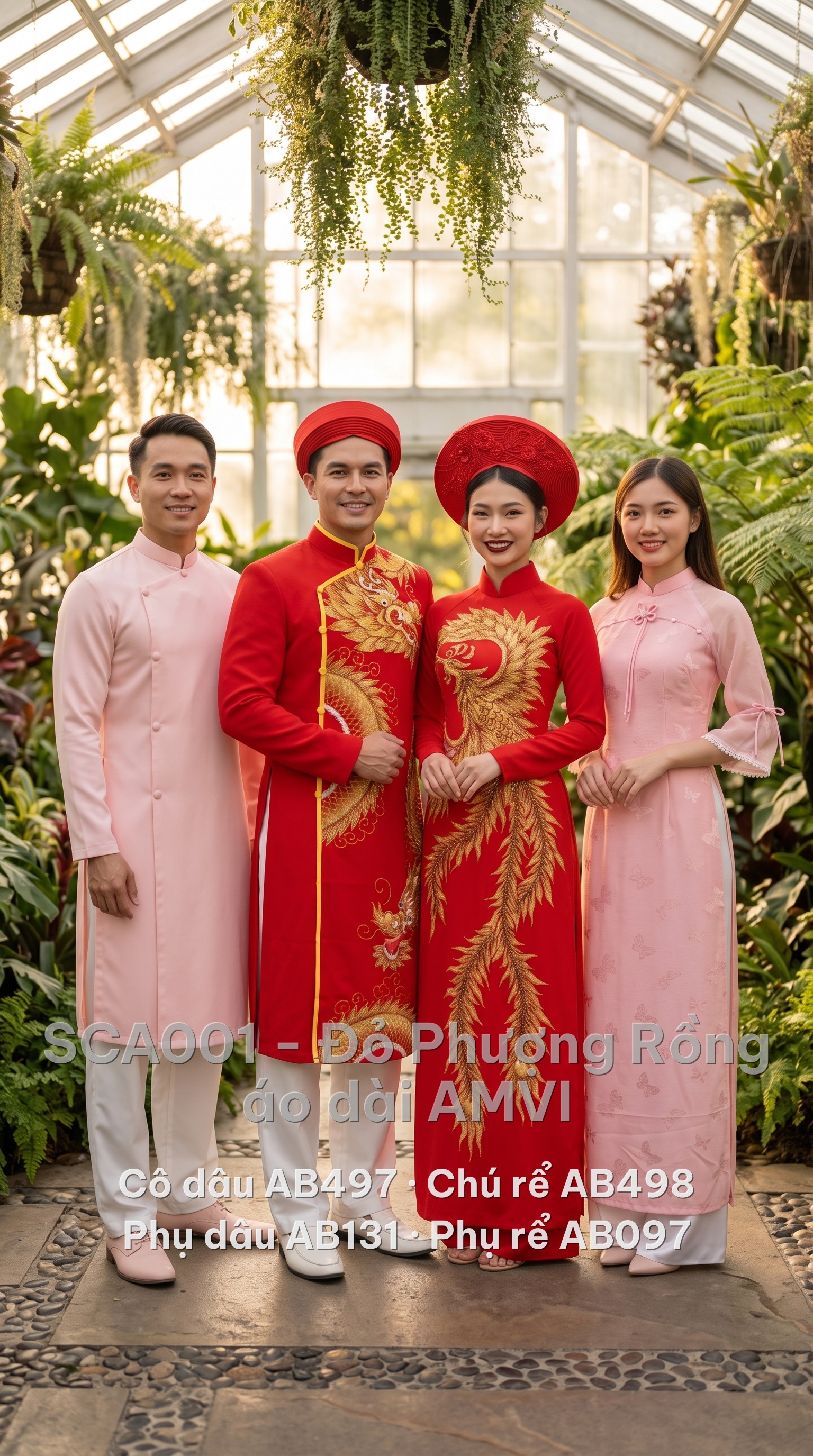 Set đám cưới Đỏ Phượng Rồng SCA001